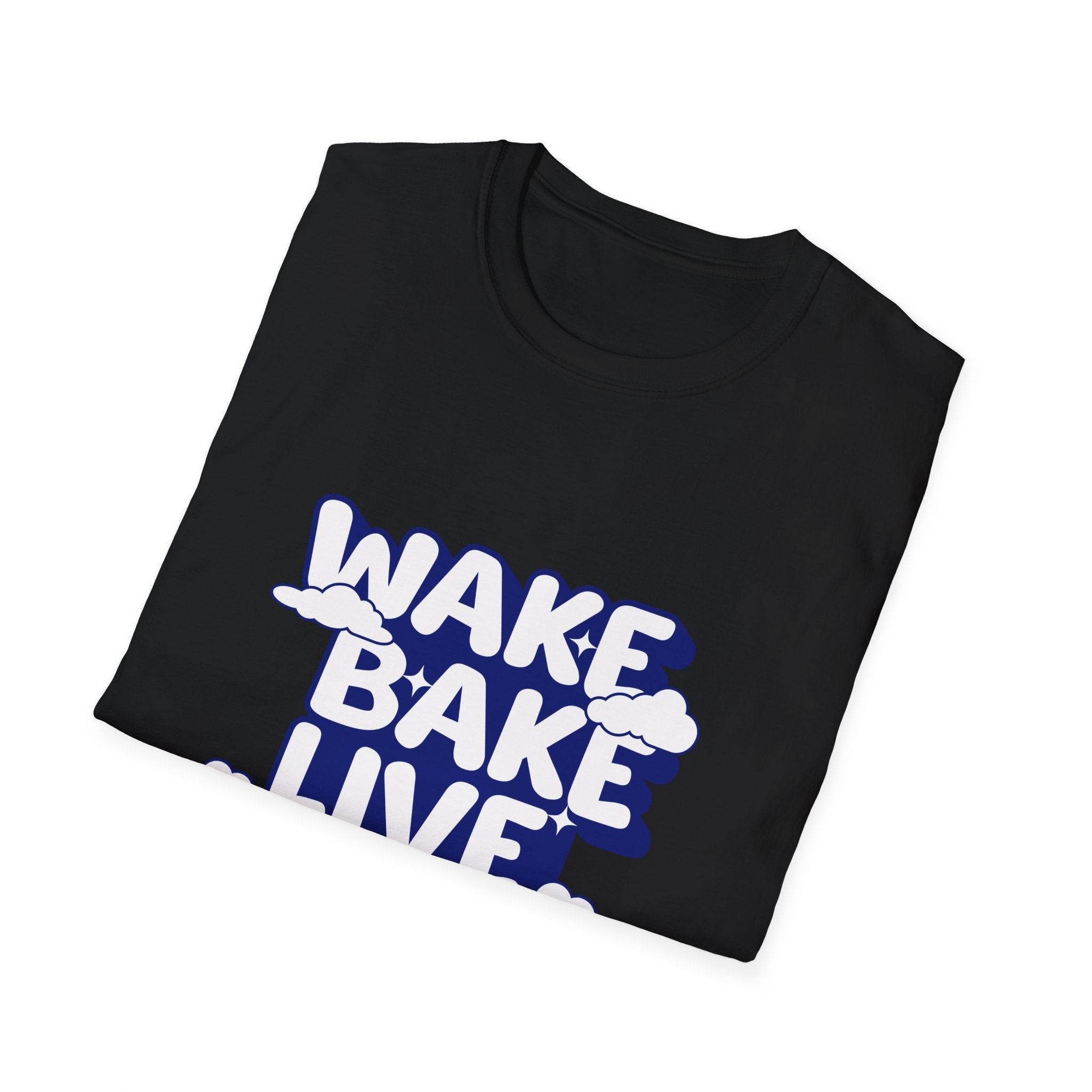Wake Bake Live Repeat - Unisex T-Shirt (Front) - Damned Threads